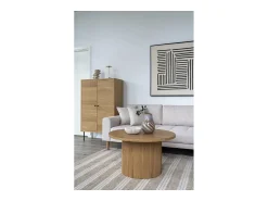 Clearance Mesa de Centro Boavista, Castanho Claro, 80x80x45 cm, Kendra Home Castanho chocolate