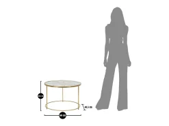 Discount MESA DE CENTRO BORBOLETAS Ø 60X40,5 CM Dourado