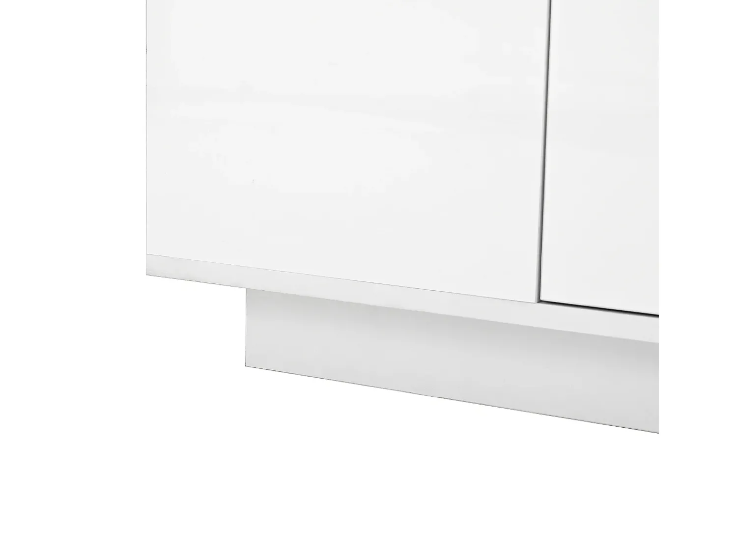 Mesa De Centro* Mesa de centro branca - Mesa de centro com iluminação LED e 2 gavetas - Tampo em vidro Branco