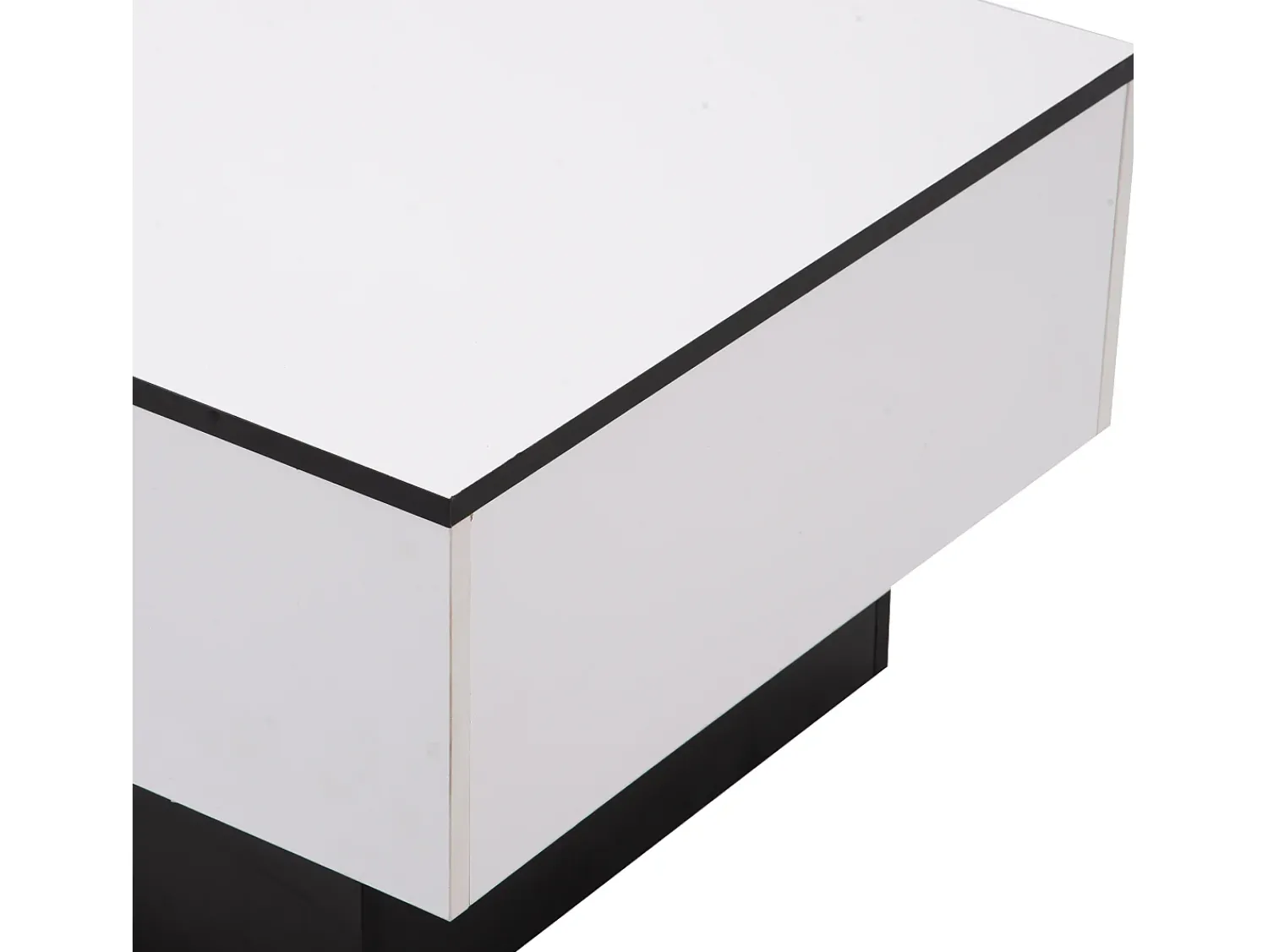 Mesa De Centro| Mesa de centro branca - Mesa de centro com 2 compartimentos de arrumação e tampo retrátil - para sala de estar Branco