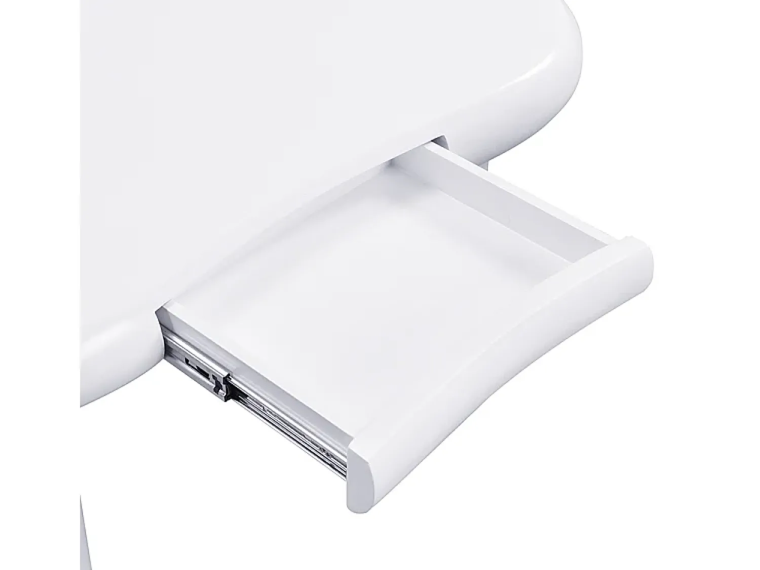 Mesa De Centro| Mesa de centro branca - Mesa de apoio com iluminação LED e 1 gaveta - para sala de estar Branco