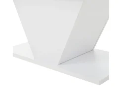 Clearance Mesa de centro branca - Mesa de centro com iluminação LED e design em V - para sala de estar Branco