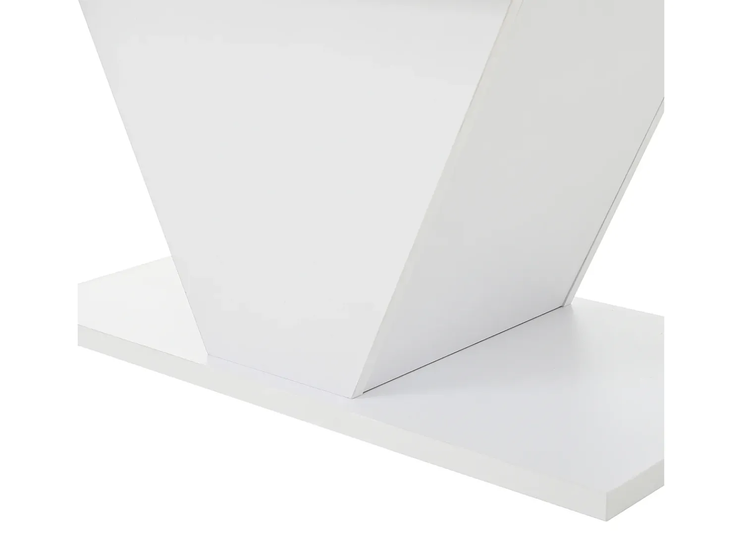 Clearance Mesa de centro branca - Mesa de centro com iluminação LED e design em V - para sala de estar Branco