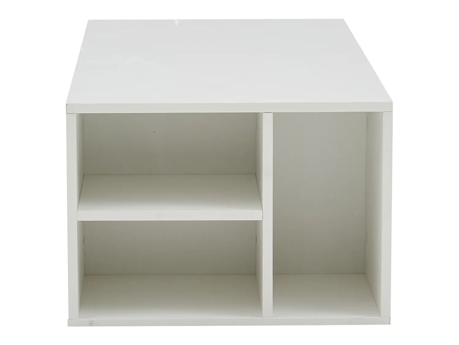 Mesa De Centro* Mesa de centro branca - Mesa de centro com iluminação LED e 2 gavetas - Arrumação aberta Branco
