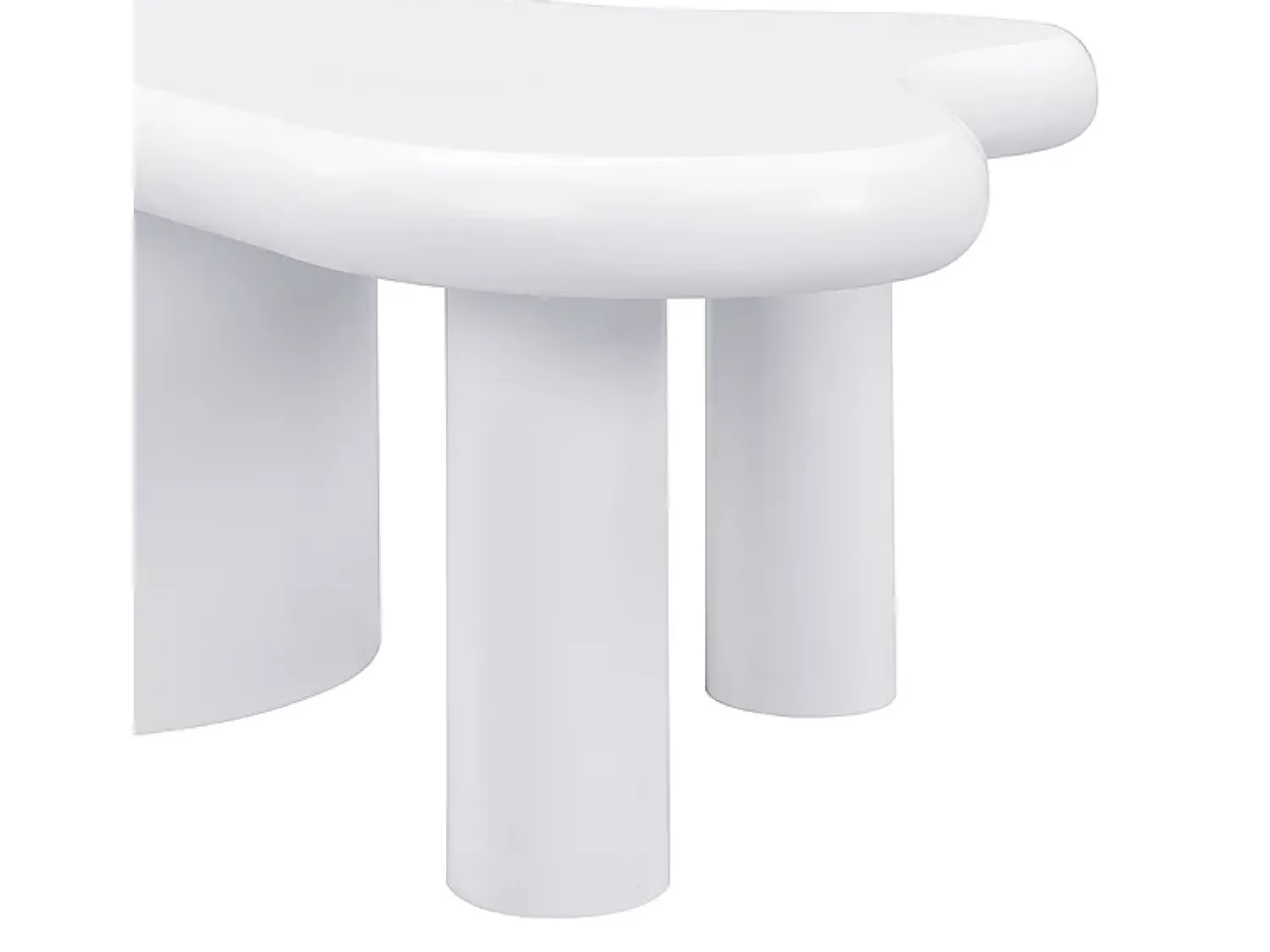 Mesa De Centro* Mesa de centro branca - Mesa de apoio com 2 gavetas e pés de coluna - para sala de estar Branco