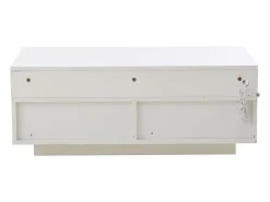 Mesa De Centro*Hauss Spole Mesa de centro branca com 2 gavetas, iluminação LED e tampo amovível 90x45x35,5cm Branco