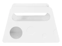 Hauss Spole Mesa de centro branca com rodas e arrumação, design redondo 81x33x51,5cm^ Mesa De Centro