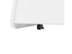 Hauss Spole Mesa de centro branca com rodas e arrumação, design redondo 81x33x51,5cm^ Mesa De Centro