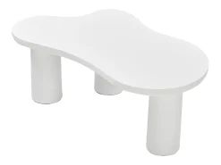 Mesa De Centro*Hauss Spole Mesa de centro branca em forma de nuvem - MDF e PVC Branco