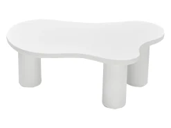 Mesa De Centro*Hauss Spole Mesa de centro branca em forma de nuvem - MDF e PVC Branco