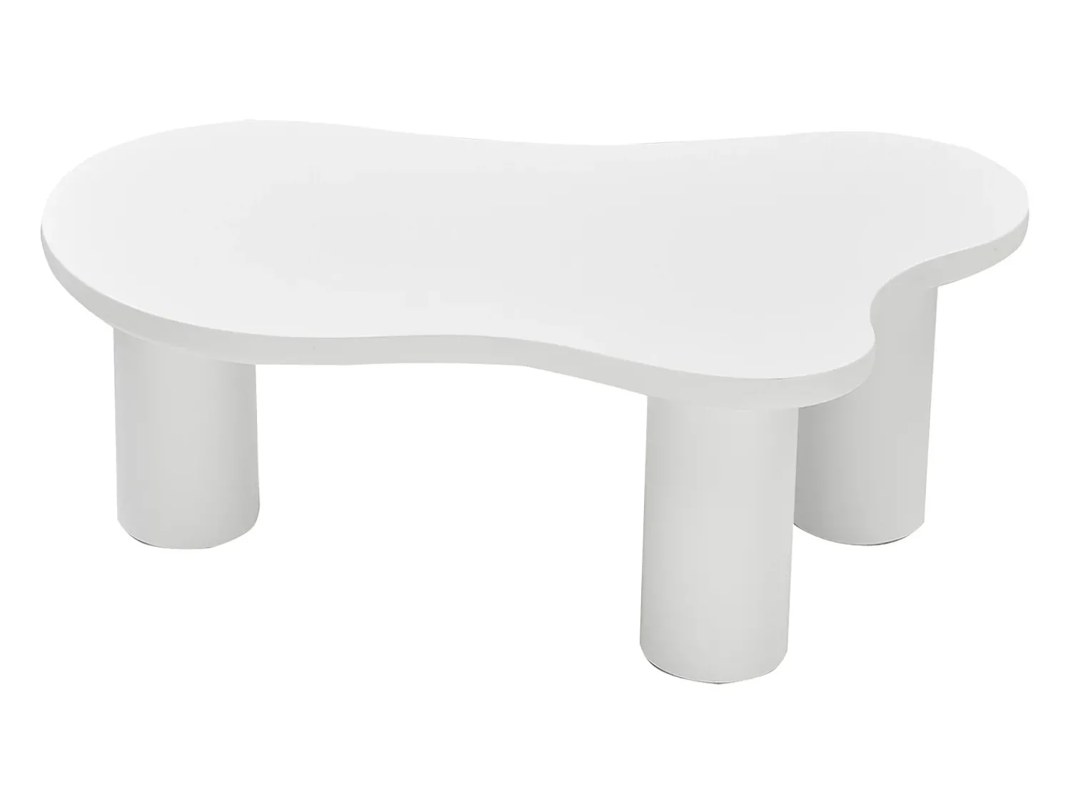 Mesa De Centro*Hauss Spole Mesa de centro branca em forma de nuvem - MDF e PVC Branco