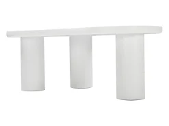 Mesa De Centro*Hauss Spole Mesa de centro branca em forma de nuvem - MDF e PVC Branco
