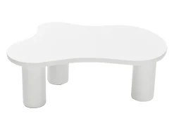 Mesa De Centro*Hauss Spole Mesa de centro branca em forma de nuvem - MDF e PVC Branco