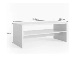 Mesa De Centro|Vicco Mesa de centro 99.6x39.8x40.1 Branco