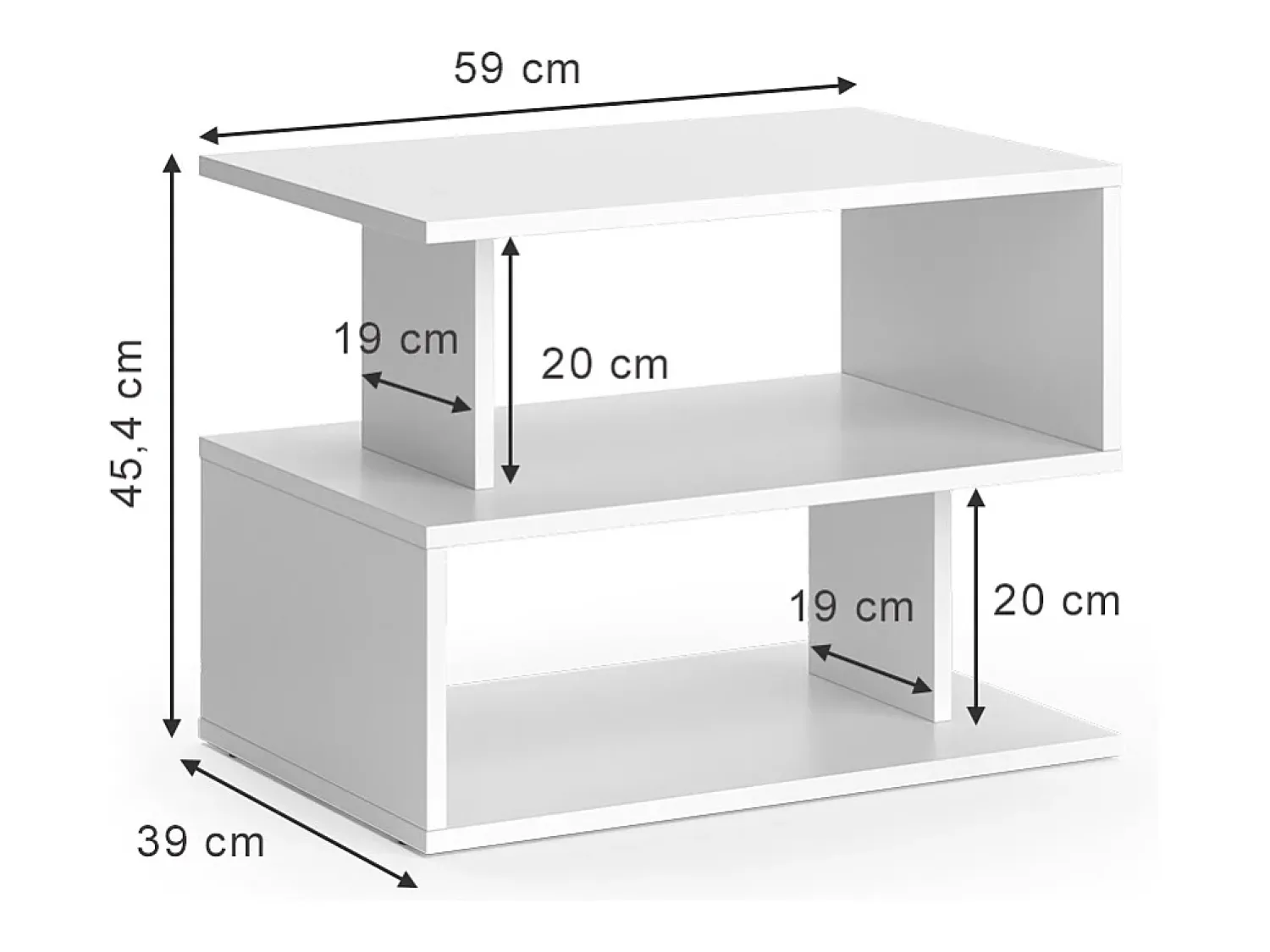Mesa De Centro|Vicco Mesa de centro 59x39x45.4 shelby Branco