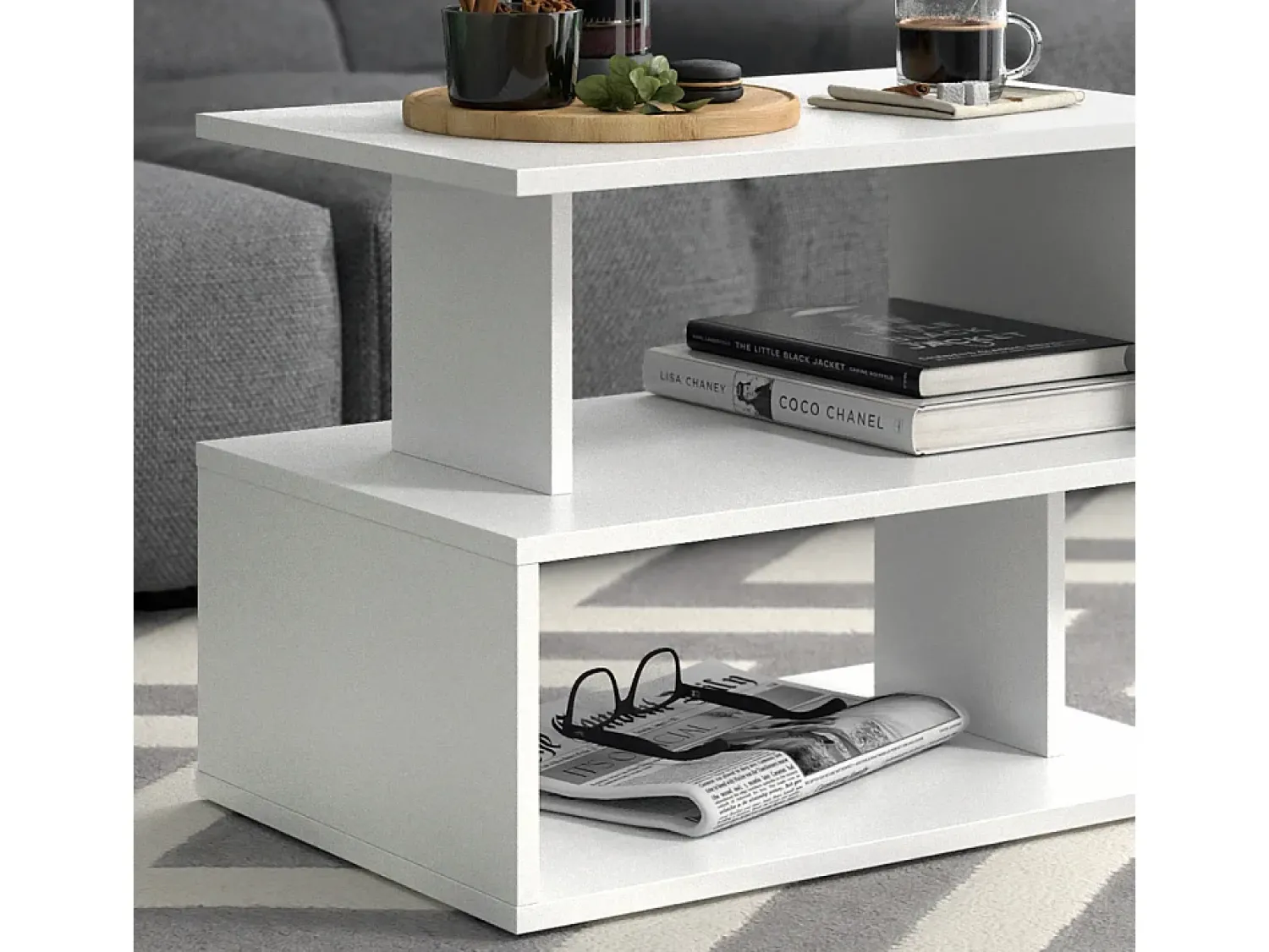 Mesa De Centro|Vicco Mesa de centro 59x39x45.4 shelby Branco