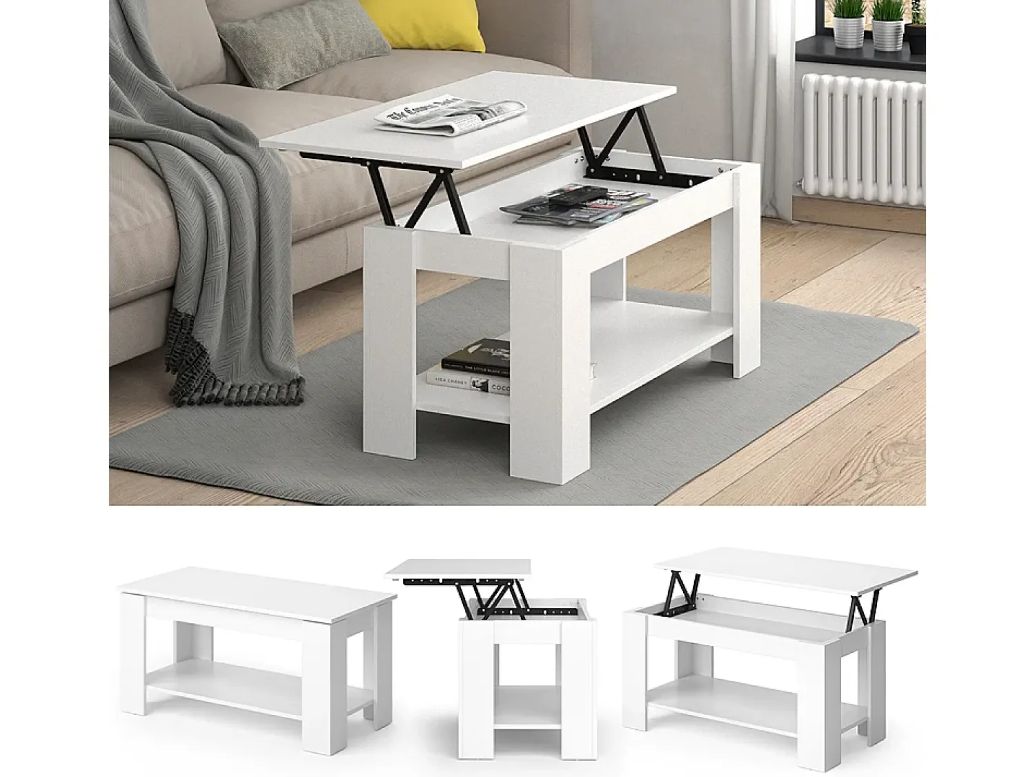 Mesa De Centro*Vicco Mesa de centro 100x50x50 lorenz Branco
