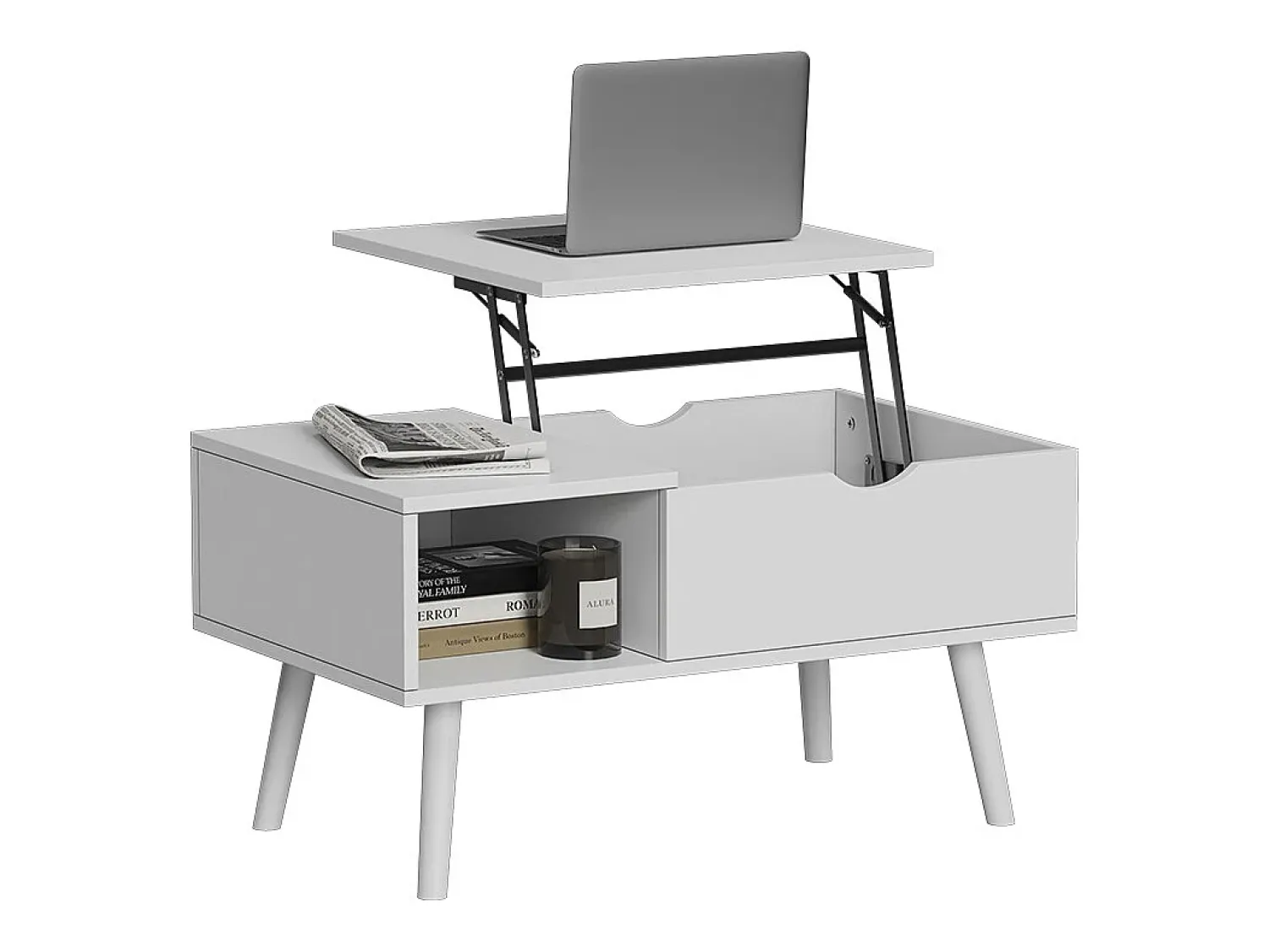 New Vicco Mesa de centro 76x45x40 stora Branco
