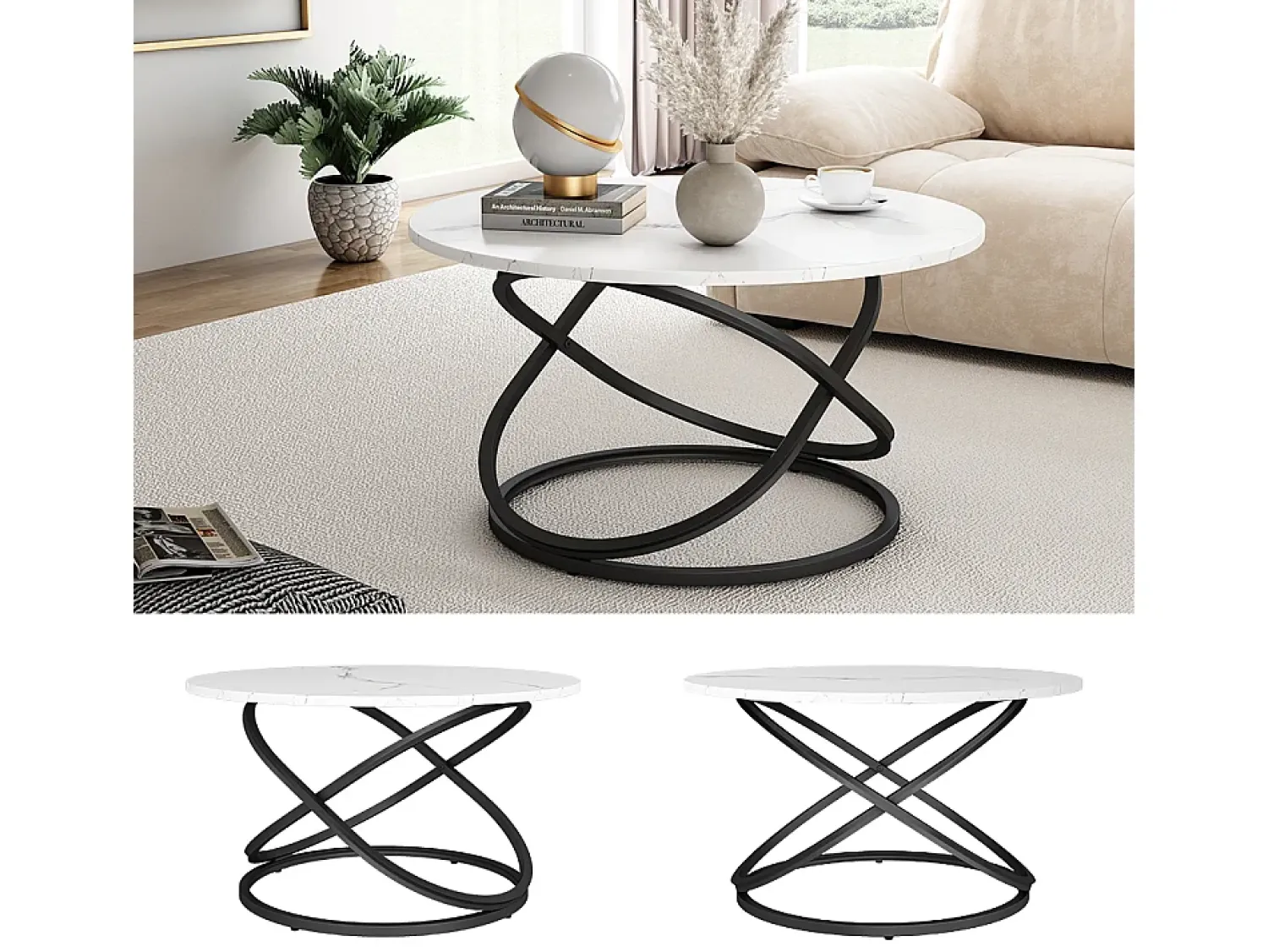 Mesa De Centro|Vicco Mesa de centro 79.5x62x46 calgary Branco