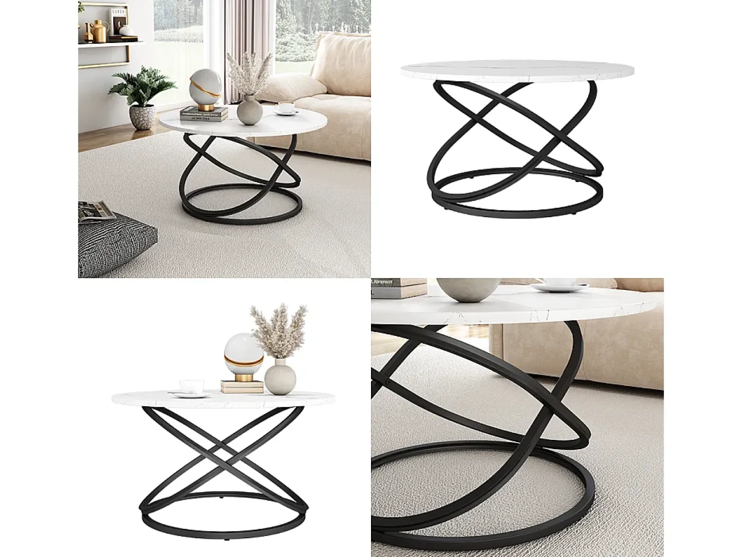 Mesa De Centro|Vicco Mesa de centro 79.5x62x46 calgary Branco
