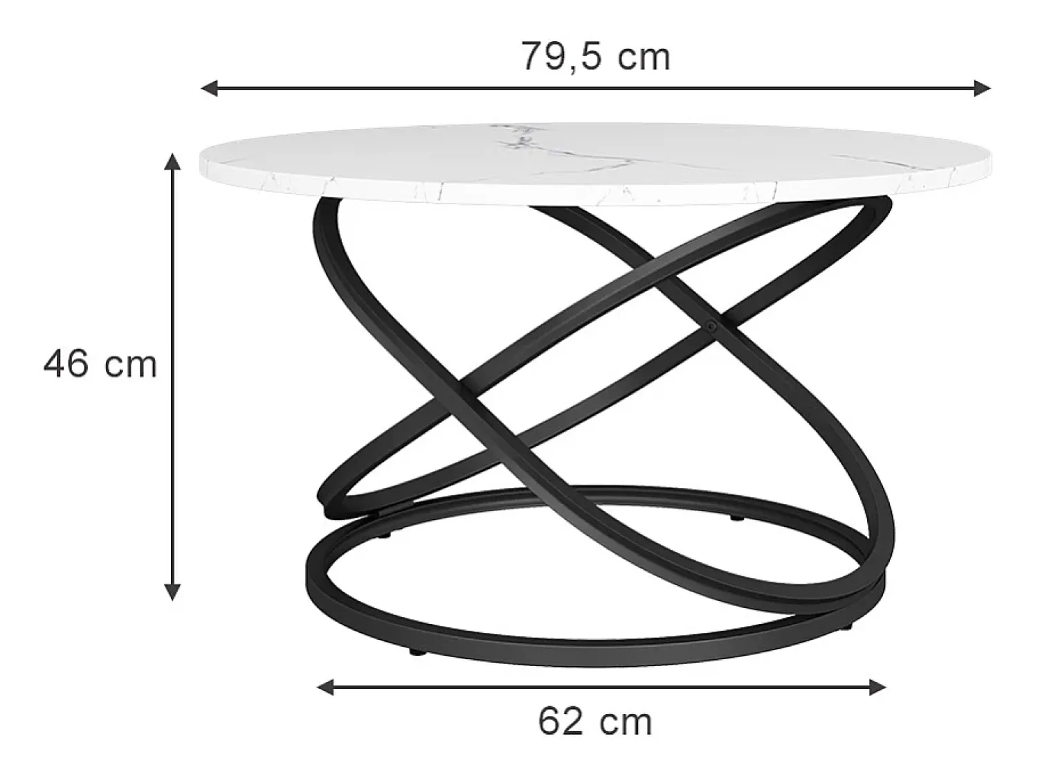Mesa De Centro|Vicco Mesa de centro 79.5x62x46 calgary Branco