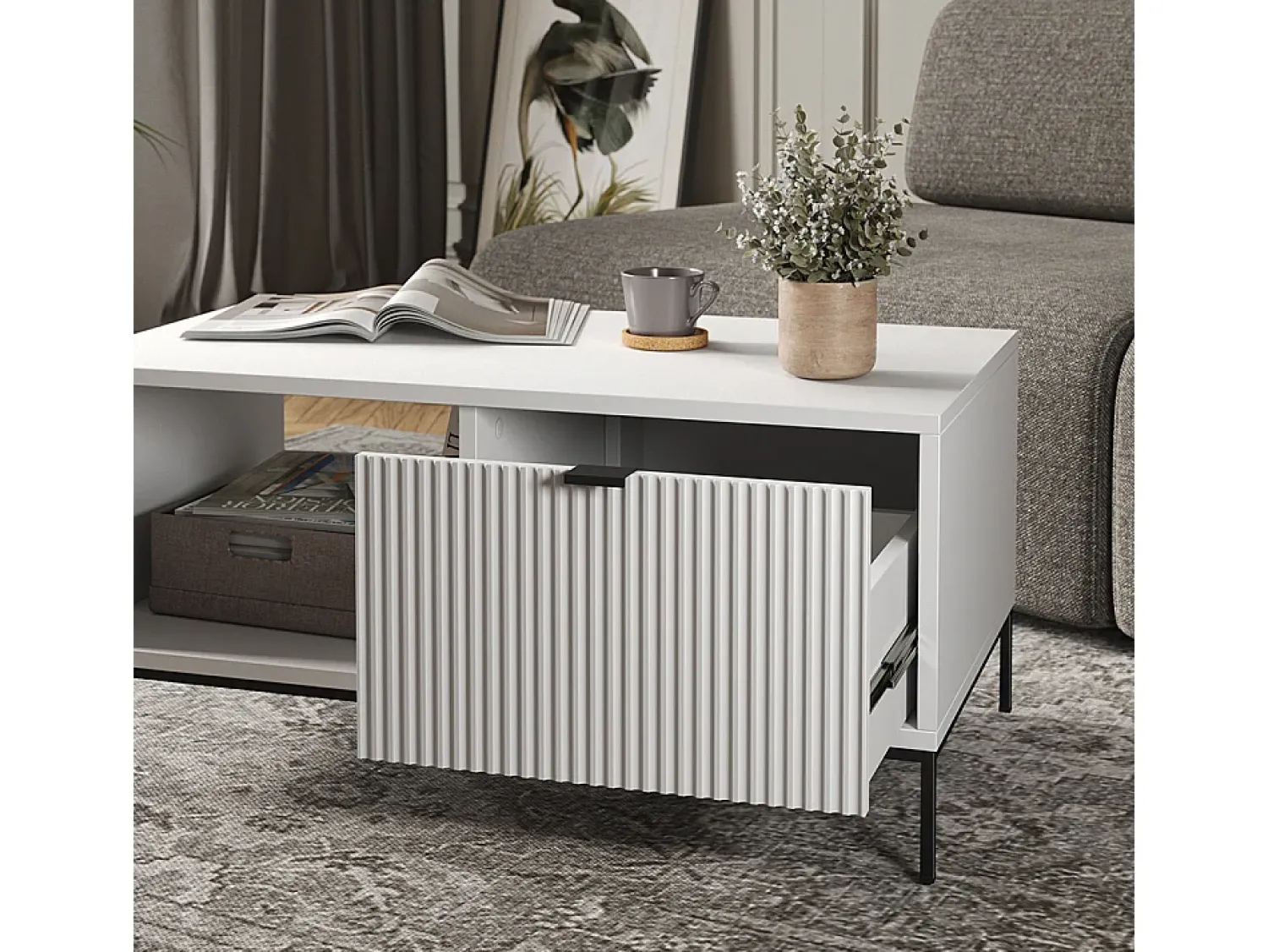 Vicco Mesa de centro 90x50x45 eliza^ Mesa De Centro