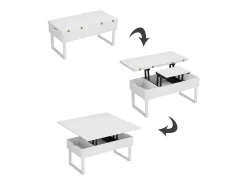 Mesa De Centro*Vicco Mesa de centro 100x50x48.5 lifty Branco