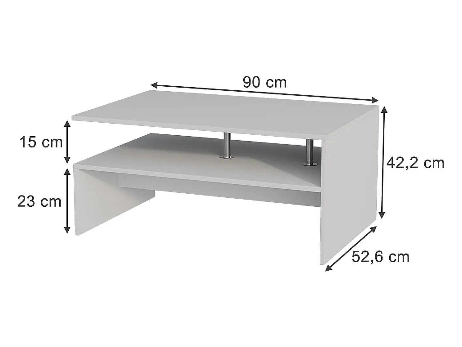 Outlet Vicco Mesa de centro 90x52.6x42.2 amato Branco