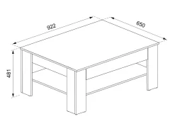 Mesa De Centro|Vicco Mesa de centro 92.2x65x48 milan Branco