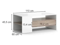 Sale Vicco Mesa de centro 110x60x45.5 fabien Branco