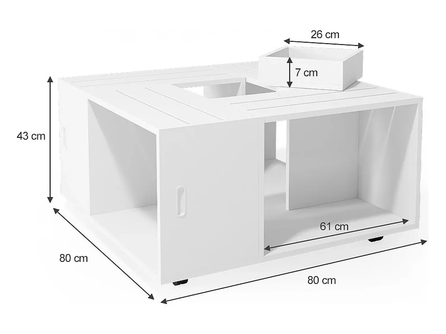 Mesa De Centro*Vicco Mesa de centro 80x80x43 anton Branco