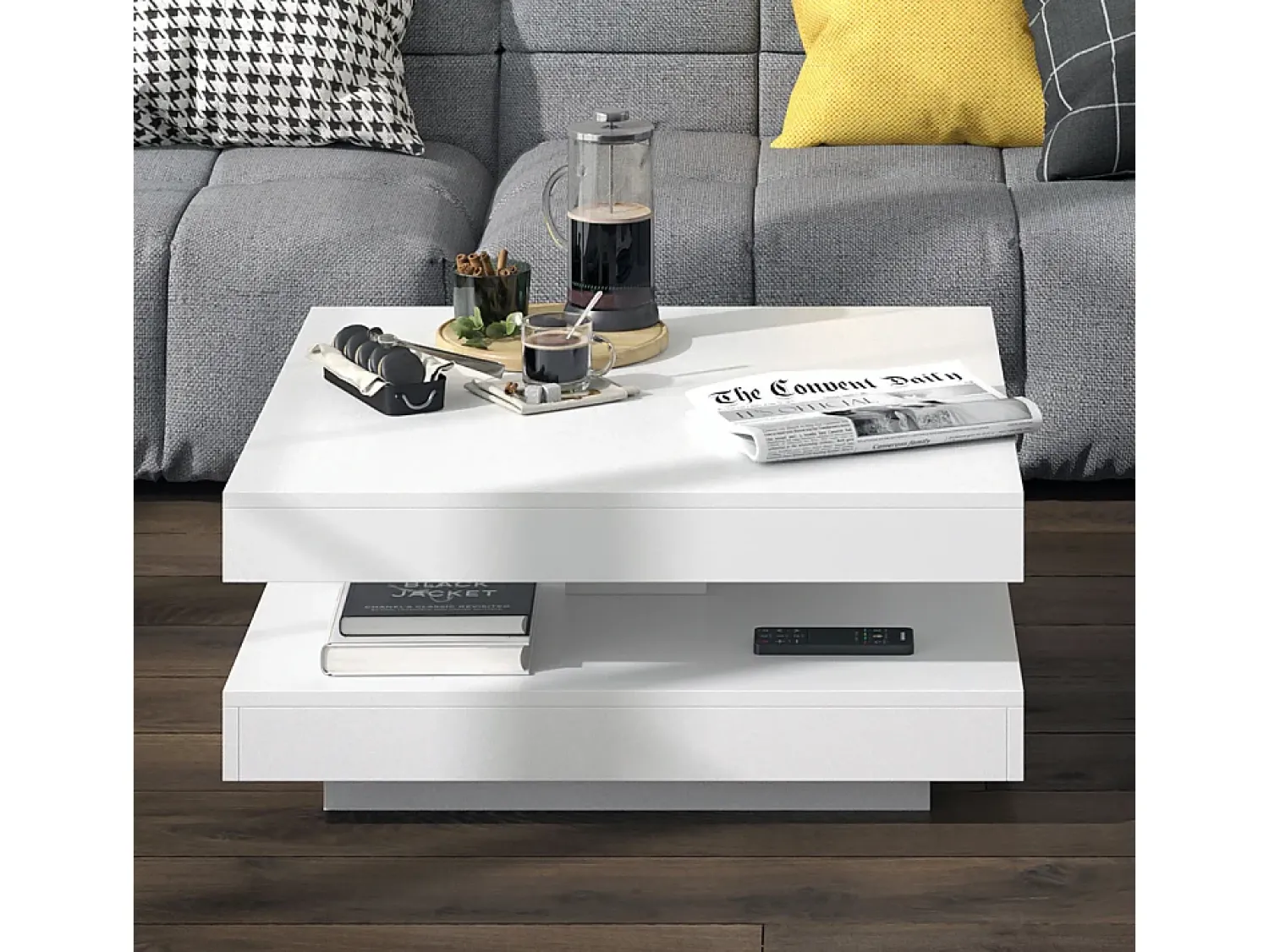 Mesa De Centro|Vicco Mesa de centro 70x70x34 elias Branco
