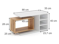 Vicco Mesa de centro 88x35x40 rafi^ Mesa De Centro