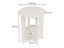 Mesa De Centro|Vicco Mesa de centro 40x40x50.5 vareo Branco
