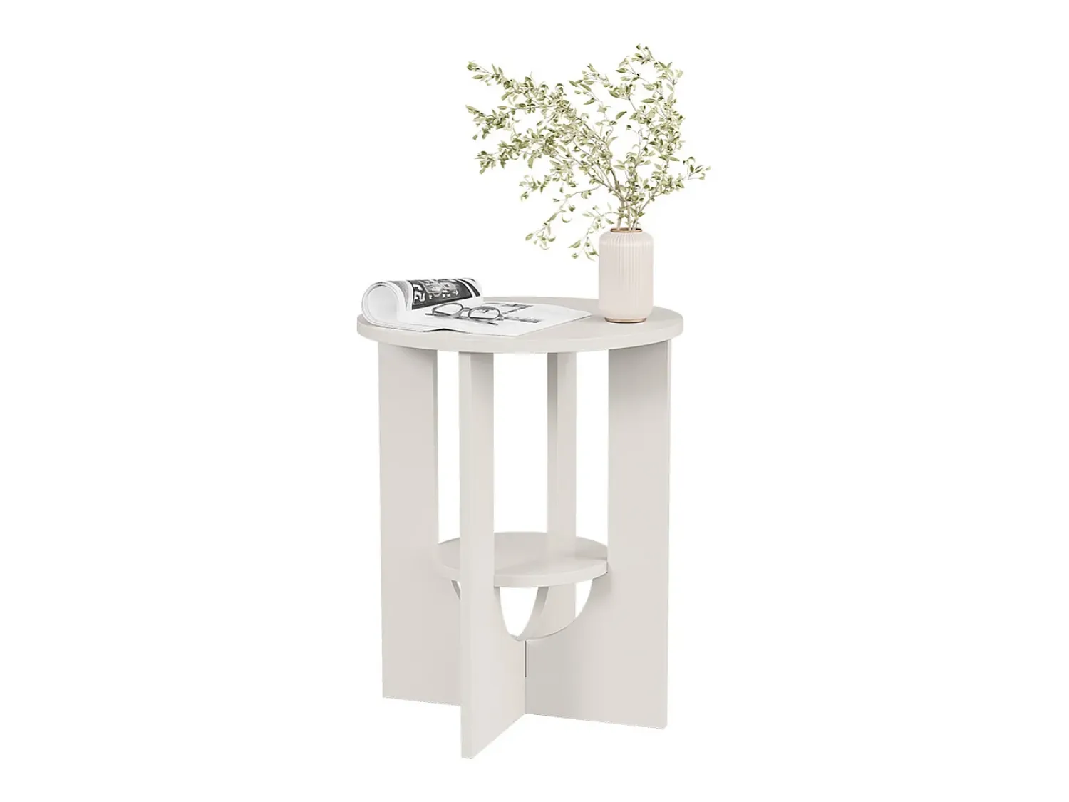 Mesa De Centro|Vicco Mesa de centro 40x40x50.5 vareo Branco