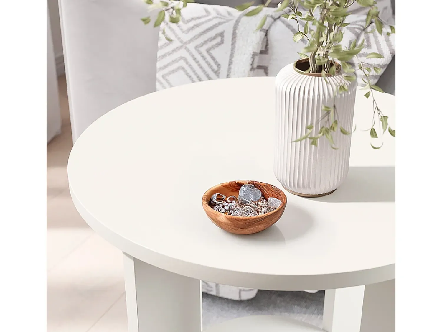 Mesa De Centro|Vicco Mesa de centro 40x40x50.5 vareo Branco