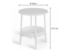 Vicco Mesa de centro 40x40x47.5 riono^ Mesa De Centro