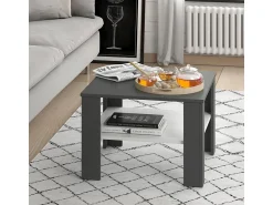 Mesa De Centro*Vicco Mesa de centro branco/antracite 60x60x42 homer Cinza antracite