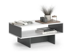 Mesa De Centro*Vicco Mesa de centro branco/antracite 80x46.2x35.4 josef Cinza antracite