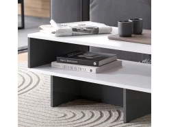 Mesa De Centro*Vicco Mesa de centro branco/antracite 80x46.2x35.4 josef Cinza antracite