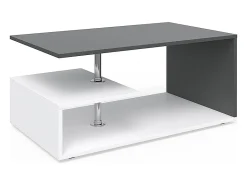 Mesa De Centro|Vicco Mesa de centro branco/antracite 91x52.6x41 guillermo Cinza antracite