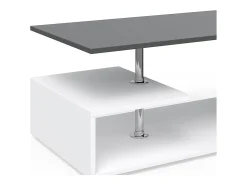 Mesa De Centro|Vicco Mesa de centro branco/antracite 91x52.6x41 guillermo Cinza antracite