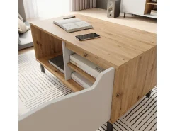 Mesa De Centro|Vicco Mesa de centro /artesanal 90x50x47 marelle Branco