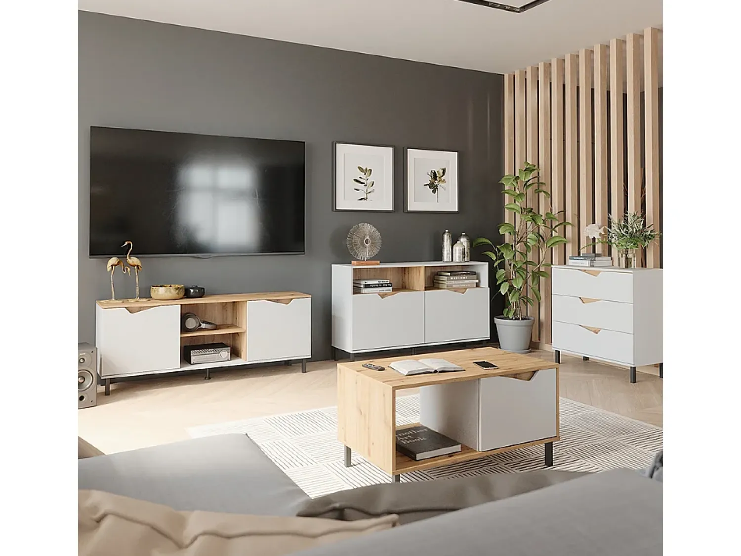 Mesa De Centro|Vicco Mesa de centro /artesanal 90x50x47 marelle Branco