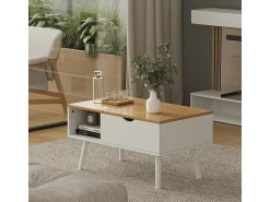Mesa De Centro*Vicco Mesa de centro /carvalho 76x45x40 stora Branco