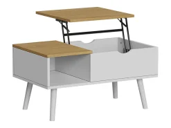 Mesa De Centro*Vicco Mesa de centro /carvalho 76x45x40 stora Branco