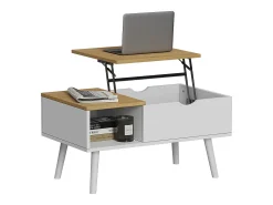 Mesa De Centro*Vicco Mesa de centro /carvalho 76x45x40 stora Branco
