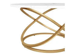 Mesa De Centro|Vicco Mesa de centro branco/ 79.5x62x46 calgary Dourado