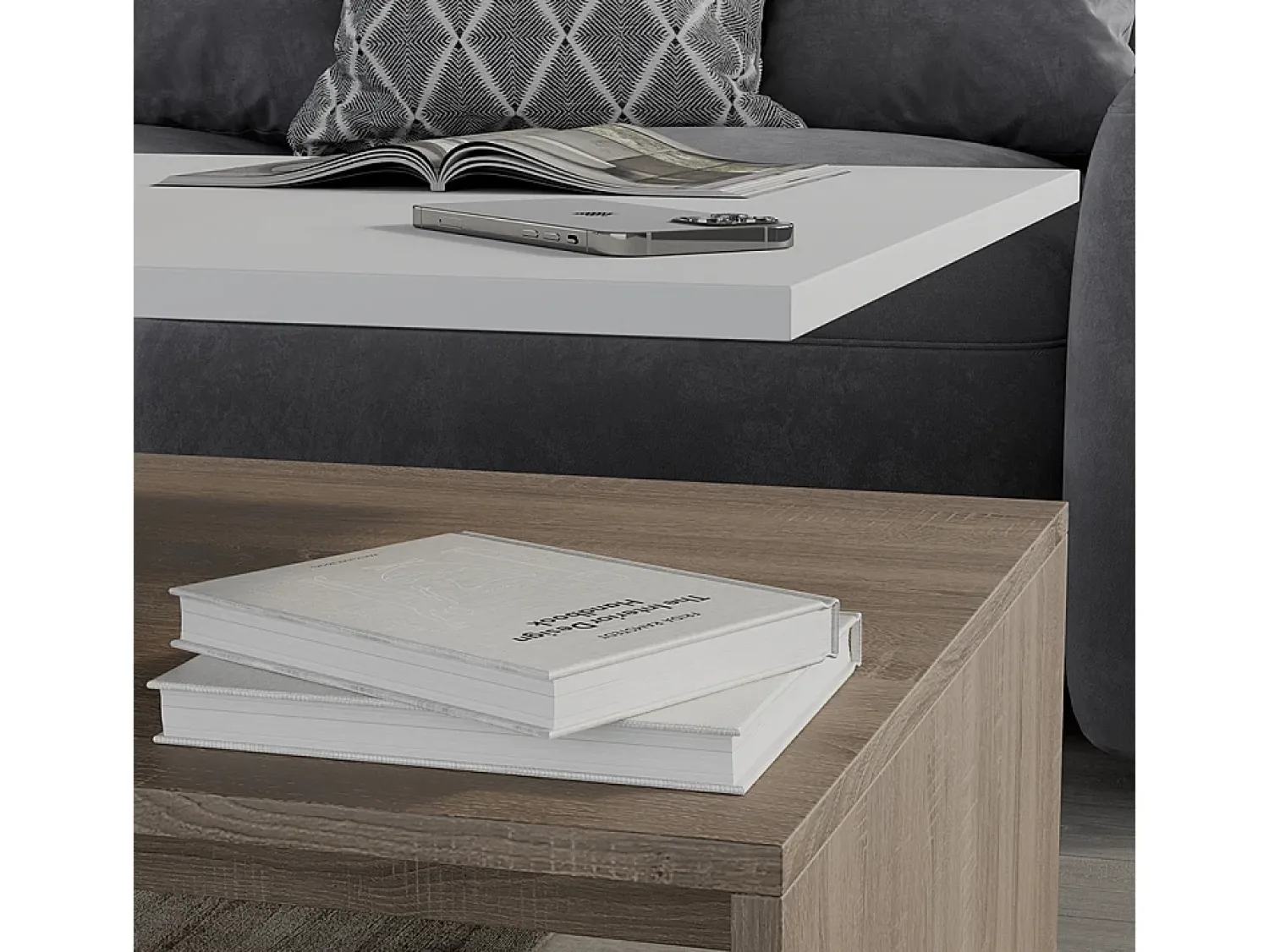 Vicco Mesa de centro /sonoma 90x52.6x42.2 amato Branco