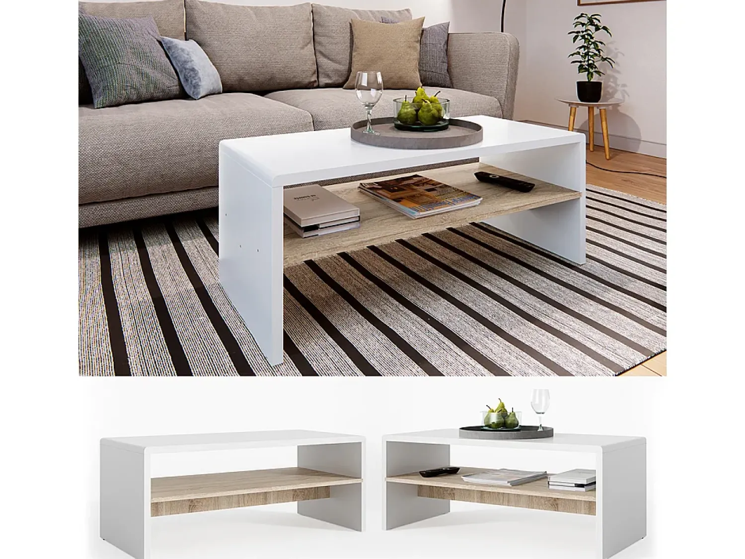 Mesa De Centro|Vicco Mesa de centro /sonoma 99.6x39.8x40.1 Branco